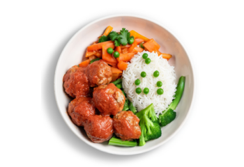 Lean Beef Italian Meatballs, basmati & seasonal vegetables- 350 g