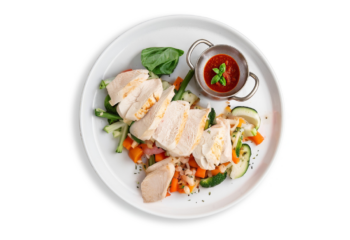 Oven Roasted Chicken Breast With Italian Tomato Cream Sauce, seasonal vegetables -450 g