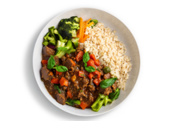 Italian Diced Grass Fed Beef Casserole, brown rice & seasonal vegetables- 350 g