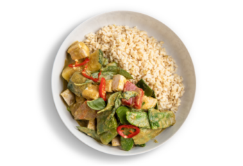 Thai Chicken Green Curry Sauce, brown rice & seasonal vegetables-350 g