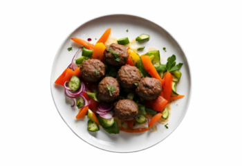 Middle Eastern Kofta Balls, seasonal vegetables- 450 g