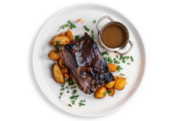 Beef Rib With Honey Soy Bbq Glaze, mash potatoes - 350 g