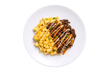 Texas-Style Brisket Mac & Cheese With Chipotle Bbq Drizzle- 350 g Texas-Style Brisket Mac & Cheese With Chipotle Bbq Drizzle- 350 g