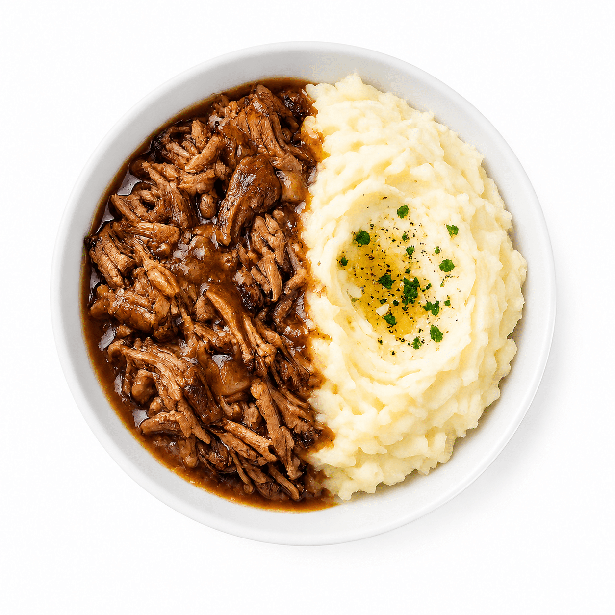 Pulled Beef Brisket With Homestyle Gravy & potato mash - 350 g