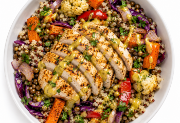 Lemon & Lime Chicken Salad With Roasted Vegetables, Quinoa & Honey Mustard — 350 g Lemon & Lime Chicken Salad With Roasted Vegetables, Quinoa & Honey Mustard — 350 g